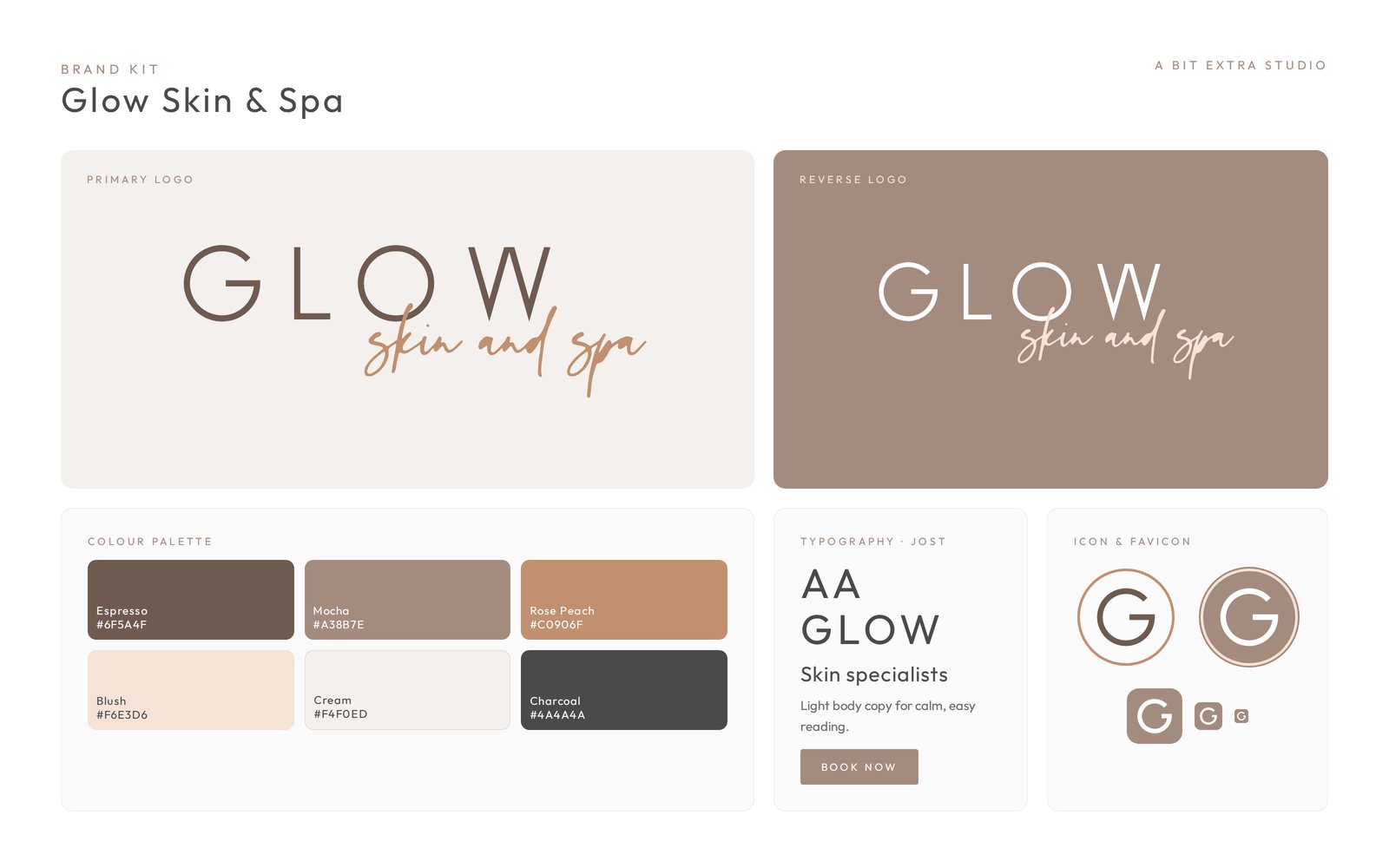 Glow Skin & Spa brand kit